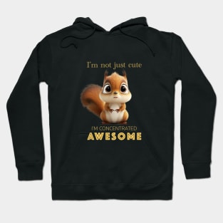 Squirrel Concentrated Awesome Cute Adorable Funny Quote Hoodie